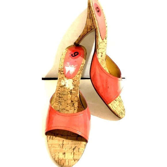 Unisa Shoes - Unisa women's size 6  Salmon Pink Cork Heels slip-on sandals shoes